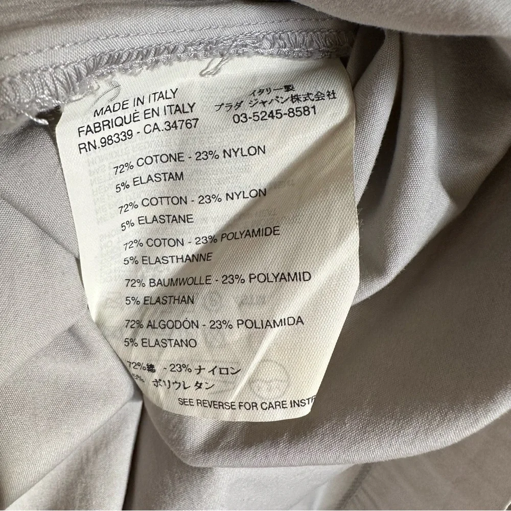 Prada Gray Pleated Above Knee Skirt A-line 38 Authentic Italy Y2K Designer XS - Picture 5 of 10